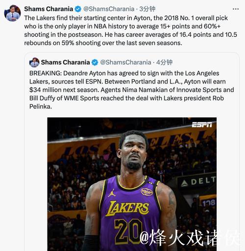 2018年太阳状元艾顿加盟湖人，现表现出色